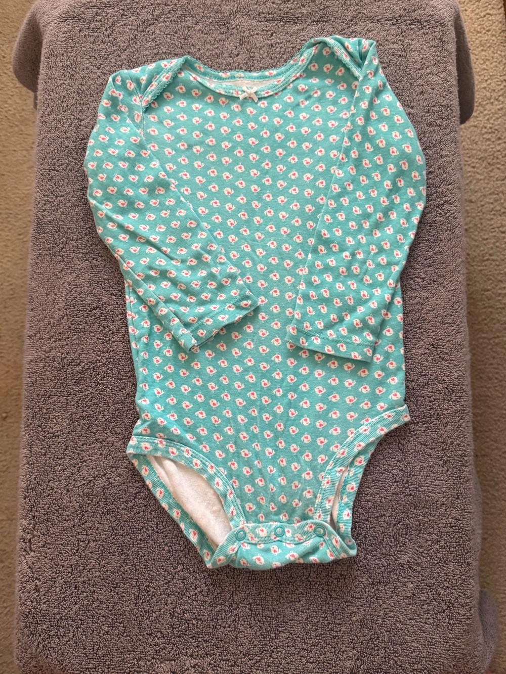 Carter's Long-Sleeve One-Piece in Teal